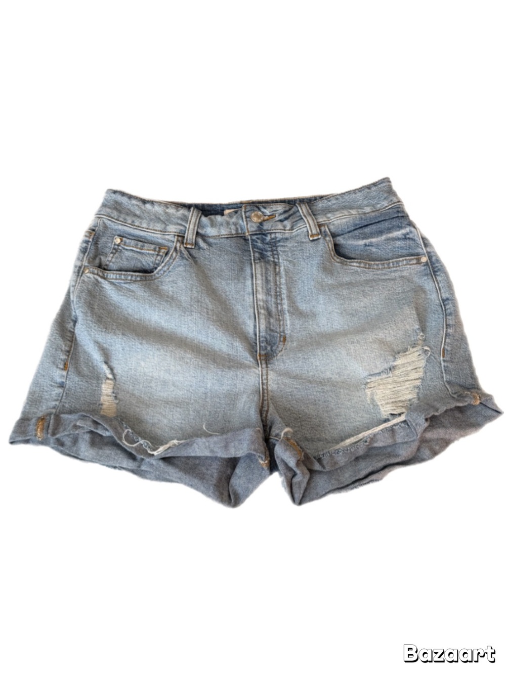 GUESS Light Wash Distressed Denim Shorts – Women’s Size 30